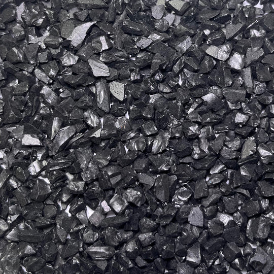 Pack of 40 LBS Black Glass Vase Filler Color Gravel D-6-8 mm