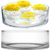 20 PCS Clear Glass Cylinder Vase D-14" H-4" (Available in 60 & 200 PCS)