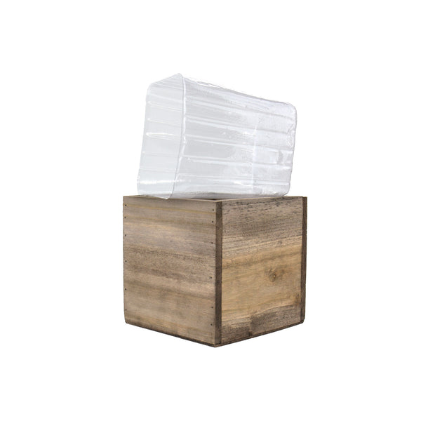 9 inches Natural Wood Rustic Square Planter Boxes Holders Centerpieces  Wedding