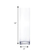 Clear Glass Cylinder Vase D-4" H-14" - Pack of 4 PCS - Modern Vase and Gift