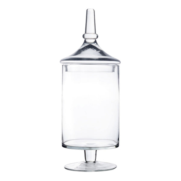 Clear Apothecary Glass Jar with Lid - 5Dia x 9 1/4H