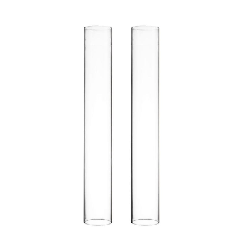 Clear Glass Open Ended Hurricane Tube D-2.5" H-14" - Pack of 48 PCS - Modern Vase and Gift