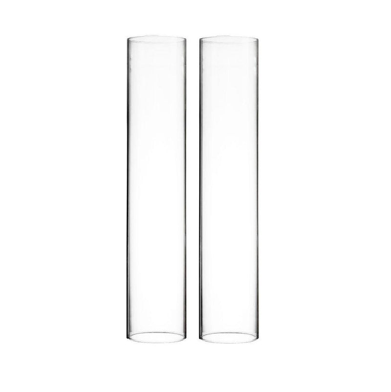 Clear Glass Open Ended Hurricane Tube D-4" H-24" - Pack of 12 PCS - Modern Vase and Gift