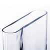 Clear Glass Thin Round Rectangle Vase O-7"X1.75" H-8" - Pack of 12 PCS - Modern Vase and Gift