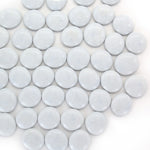 Pack of 44 LBS White Glass Vase Filler for home decor Beads Flat Gem Stone D-1"