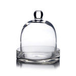 Clear Glass Cloche Bell Jar with Glass Plate D-7" H-8" - Pack of 2 PCS - Modern Vase and Gift