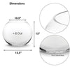 Clear Glass Bubble Bowl H-12.5" O-8.75" D-16" - Pack of 2 PCS - Modern Vase and Gift