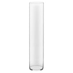 30 PCS Clear Glass Cylinder Vase D-5" H-24" (Available in 90 & 300 PCS)