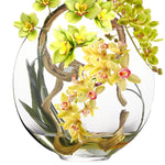 Clear Glass Moon Shaped Oval Flat Display Bowl Vase H-13" W-15.5" Pack of 2 PCS 
