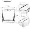 Clear Glass Thin Oval Round Rectangle Vase O-7"X1.75" H-6" Pack of 16 PCS - Modern Vase and Gift