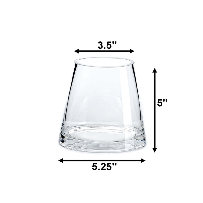 24 PCS Tapered Glass Cylinder Vase D-3.5" H-5"