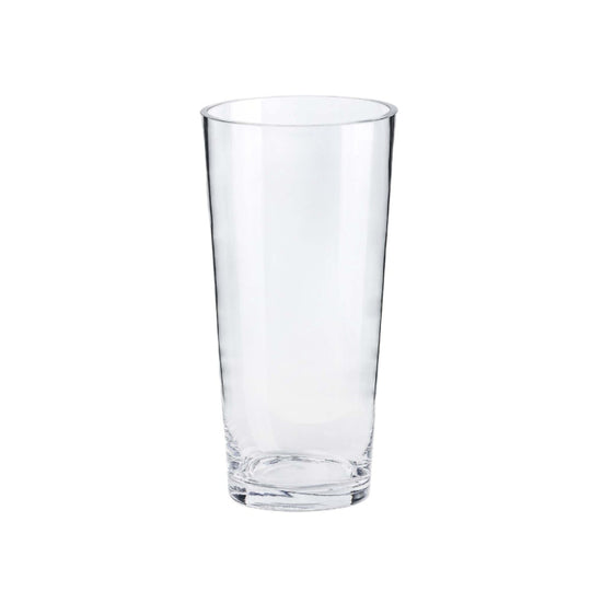 12 PCS Tapered Glass Cylinder Vase D-5" H-10"