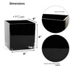Pack of 8 PCS Black Glass Cube Vase Sides-6"