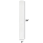 12 PCS Clear Glass Open Ended Hurricane Tube D-3" H-24"