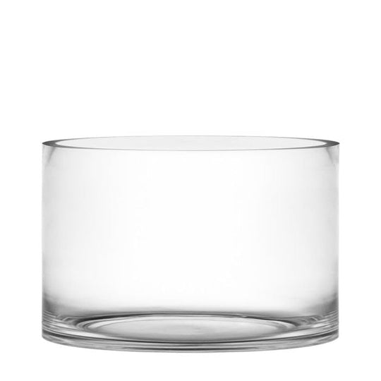 4 PCS Clear Glass Cylinder Vase D-9" H-6"