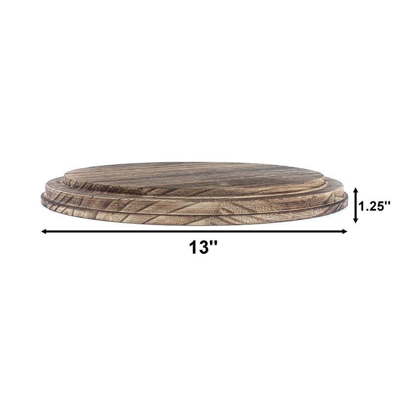 8 PCS Clear Glass Cloche Dome with Wood Base D-7" H-6.5"