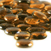 Pack of 40 LBS Dark Amber Glass Vase Filler for home decor Beads Flat Gem Stone D-1"