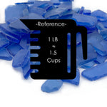 20 LBS Frosted Blue Flat Sea Glass 0.5"-2"