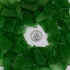 20 LBS Frosted Green Flat Sea Glass 0.5"-2"