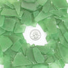 20 LBS Frosted Green Flat Sea Glass 0.5"-2"