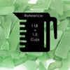 20 LBS Frosted Green Flat Sea Glass 0.5"-2"