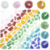 24 LBS Assorted Mix Colors Flat Sea Glass 0.5"-2" (8 Colors Mix)