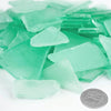 20 LBS Frosted Aqua Green Flat Sea Glass 0.5"-2"
