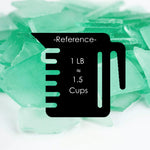 20 LBS Frosted Aqua Green Flat Sea Glass 0.5"-2"