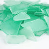 20 LBS Frosted Aqua Green Flat Sea Glass 0.5"-2"