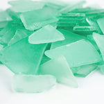 20 LBS Frosted Aqua Green Flat Sea Glass 0.5"-2"