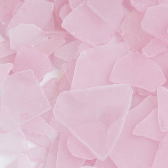 20 LBS Frosted Pink Flat Sea Glass 0.5"-2"