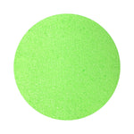 Neon Green colored sand arranged in a circular shape on a white background