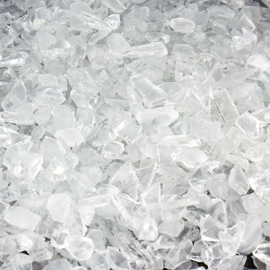 Pack of 40 LBS Clear Glass Vase Filler Color Gravel D-6-8 mm