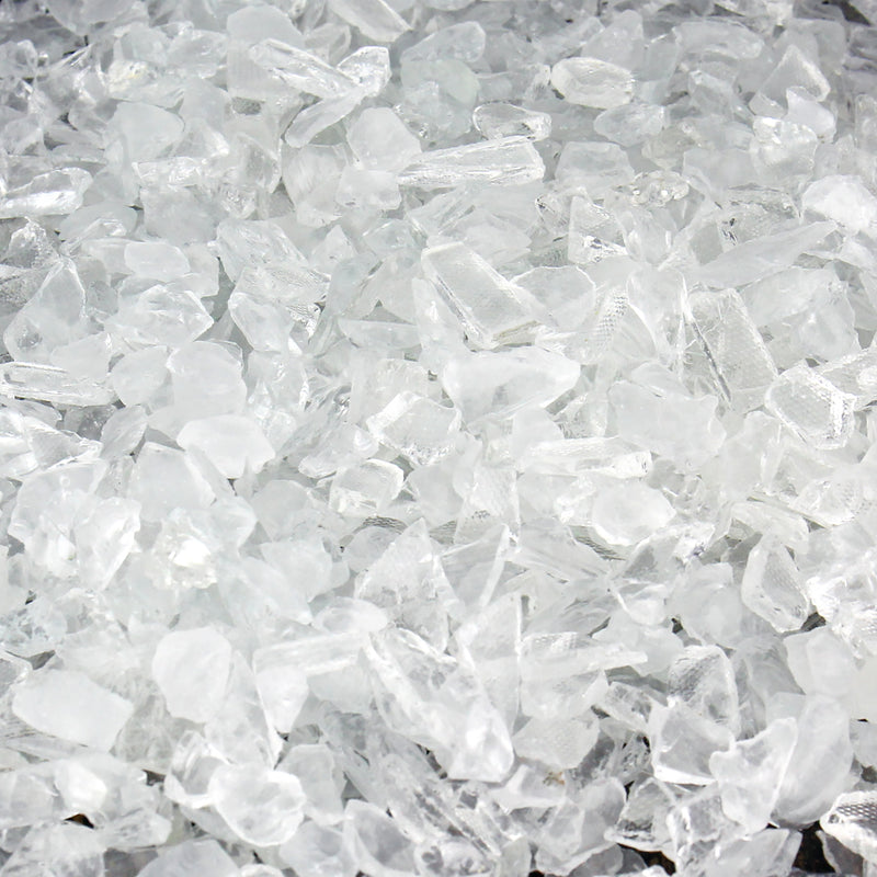 clear crushed glass stone vase filler