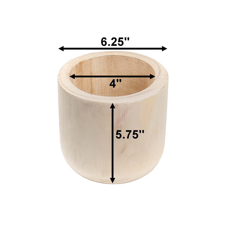 Studio WoodPlanter – Natural Finish, 6.25" x 5.75", Pack of 12