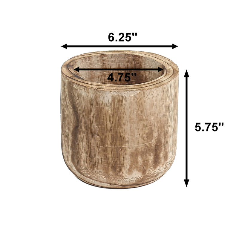 Studio WoodPlanter – Burnt Finish, 6.25" x 5.75", Pack of 12