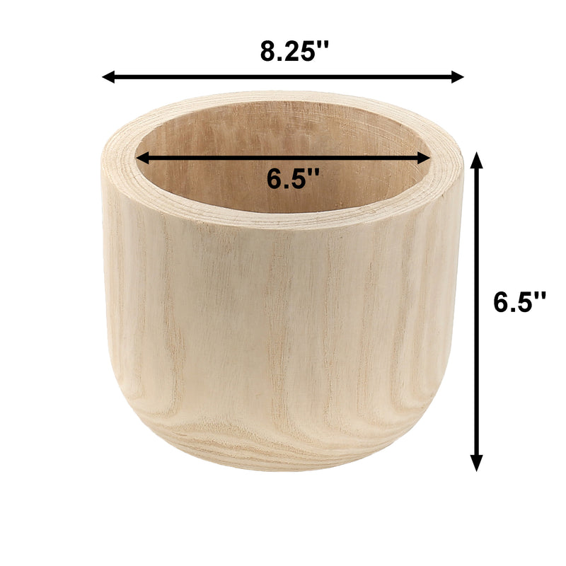 Studio WoodPlanter –  Natural Finish, 8.25" x 6.5", Pack of 6