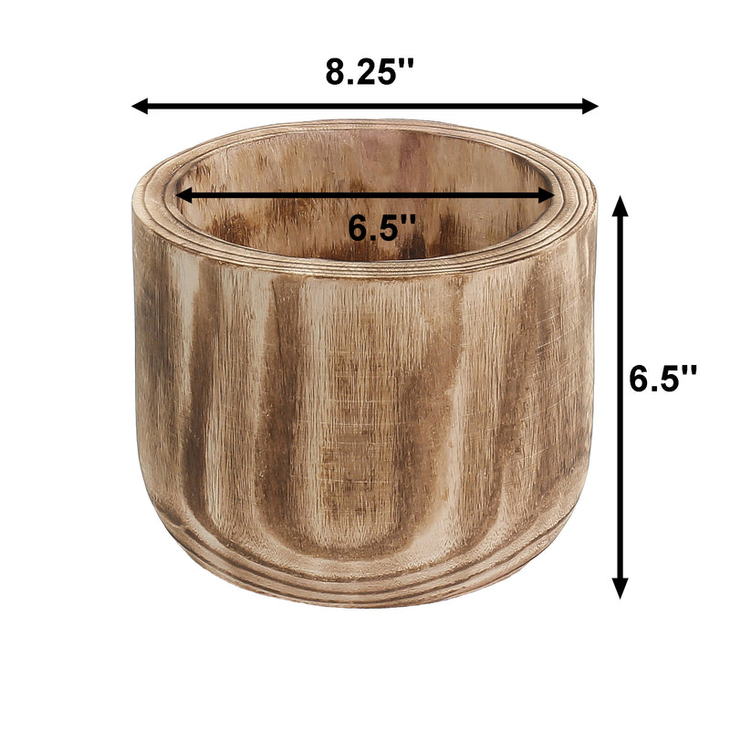 Studio WoodPlanter –  Burnt Finish, 8.25" x 6.5", Pack of 6