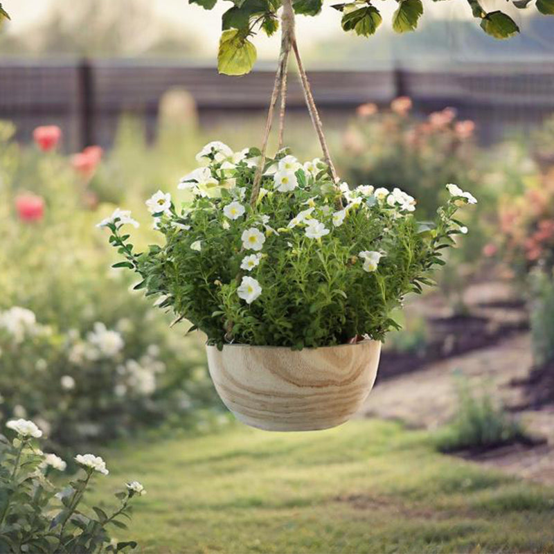 Natural Hanging Planter With Rustic Loop – 24.75"H x 10"D, Pack of 4