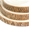 Close-up of cork strips with a natural pattern on a white background
