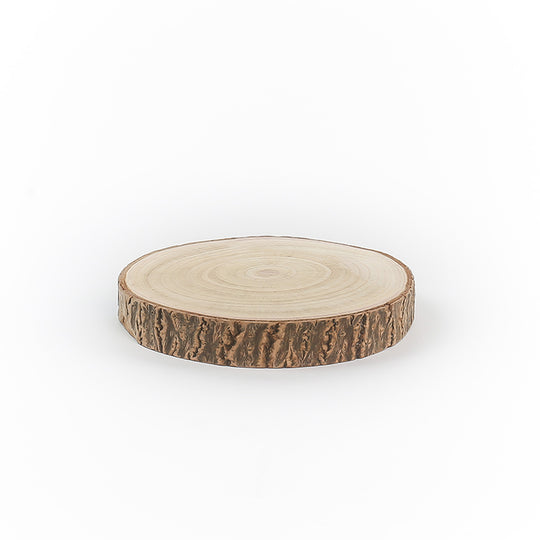 Thick Natural Wood Slice With Bark- 7–9" D X 1.2'' Thick, 18-Pack