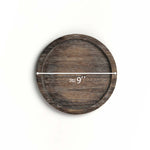 9" Brown Wooden Display Tray – Round Wood Tray for Candle, Sand & Decor, Pack of 10