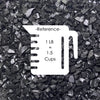 black crushed glass stone vase filler cup