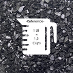 black crushed glass stone vase filler cup