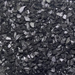 black crushed glass stone vase filler