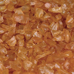 orange crushed glass stone vase filler