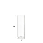 24 PCS Clear Glass Cylinder Bud Vase H-10" D-3"