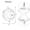 24 PCS Double Hooks Clear Glass Hanging Orbs D-5" H-6"