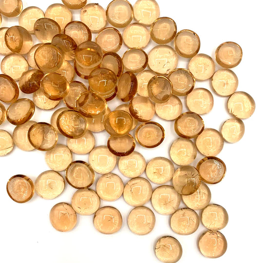 Pack of 30 LBS Champagne Glass Vase Filler for home  decor Beads Flat Gem Stone D-0.6"