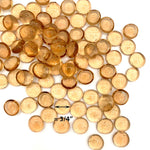 Pack of 30 LBS Champagne Glass Vase Filler for home  decor Beads Flat Gem Stone D-0.6"